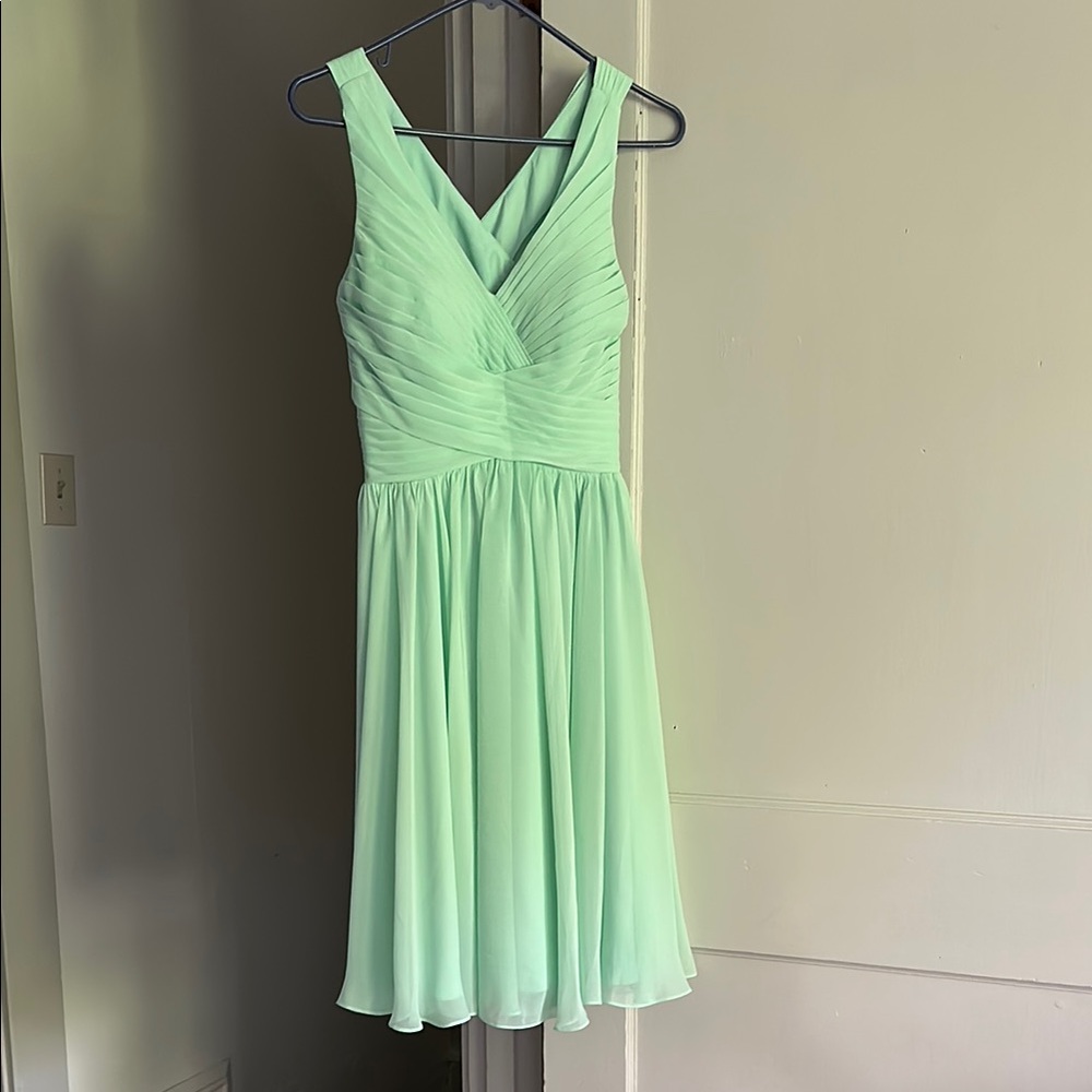 JJs House Mint Green V-Neck  Dress